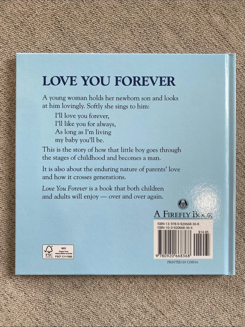 Love You Forever - Hardcover Book